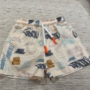 Baby scribble SPF +50, Chlorine resistant Swim shorts with Drawstring.